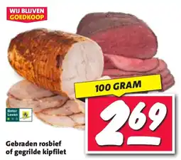 Nettorama Gebraden rosbief of gegrilde kipfilet aanbieding