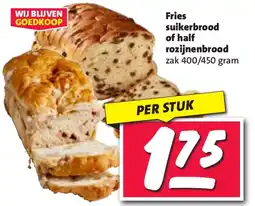Nettorama Fries suikerbrood of half rozijnenbrood aanbieding