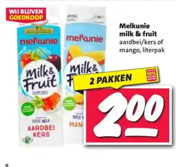 Nettorama Melkunie milk & fruit aanbieding