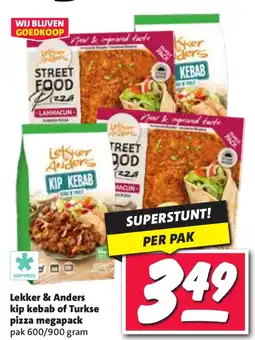 Nettorama Lekker & Anders kip kebab of Turkse pizza megapack aanbieding