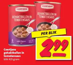 Nettorama Coertjens gehaktballen in tomatensaus aanbieding