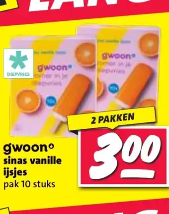 Nettorama Sinas vanille ijsjes aanbieding