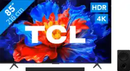 Coolblue TCL 85 QLED P81K 4K (2025) + TCL Q65H aanbieding