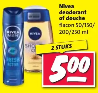 Nettorama Nivea deodorant of douche aanbieding
