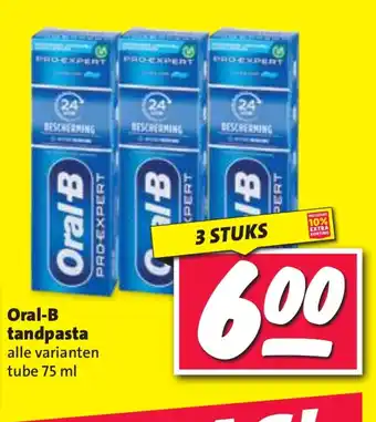 Nettorama Oral B tandpasta aanbieding
