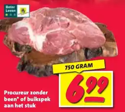 Nettorama Procureur zonder been of buikspek aan het stuk aanbieding