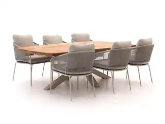 Kees Smit SUNS Revello/Induno Deens Ovaal 220cm dining tuinset 7-delig aanbieding