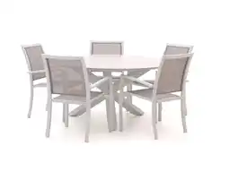 Kees Smit Bellagio Anzio/Lodola ø150cm dining tuinset 6-delig stapelbaar aanbieding