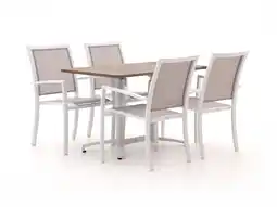 Kees Smit Bellagio Anzio/Canzo 120cm dining tuinset 5-delig stapelbaar inklapbaar aanbieding