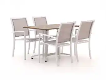 Kees Smit Bellagio Anzio/Canzo 120cm dining tuinset 5-delig stapelbaar inklapbaar aanbieding