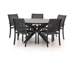 Kees Smit Bellagio Anzio/Fidenza ø149cm dining tuinset 6-delig stapelbaar aanbieding