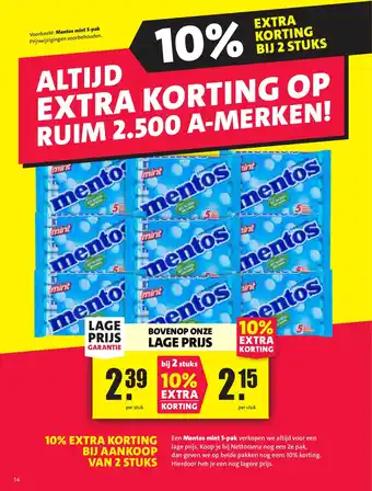 Nettorama Mentos aanbieding
