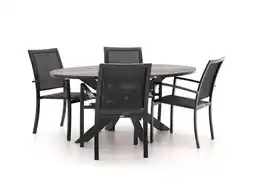 Kees Smit Bellagio Anzio/Fidenza ovaal 180cm dining tuinset 5-delig stapelbaar aanbieding