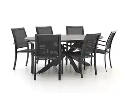 Kees Smit Bellagio Anzio/Fidenza ovaal 220cm dining tuinset 7-delig stapelbaar aanbieding