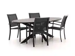 Kees Smit Bellagio Anzio/Fidenza ovaal 220cm dining tuinset 7-delig stapelbaar aanbieding