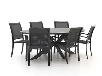 Kees Smit Bellagio Anzio/Fidenza ovaal 220cm dining tuinset 7-delig stapelbaar aanbieding