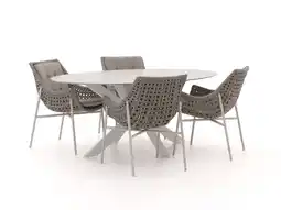 Kees Smit Manifesto Novara/Furato ellips 200cm dining tuinset 5-delig aanbieding