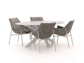 Kees Smit Manifesto Novara/Furato ellips 200cm dining tuinset 5-delig aanbieding