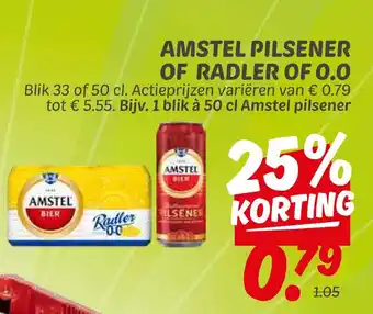 Dekamarkt Amstel pilsener of radler of 0.0 aanbieding
