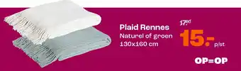 Kwantum Plaid Rennes aanbieding