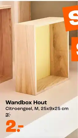 Kwantum Wandbox Hout aanbieding