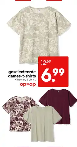 HEMA Geselecteerde dames t-shirts aanbieding