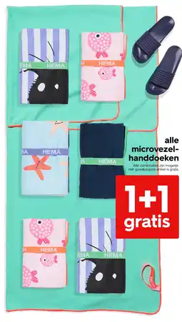 HEMA Alle microvezel handdoeken aanbieding