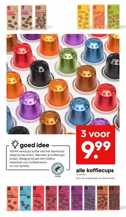 HEMA Alle koffiecups aanbieding