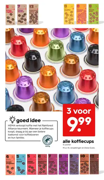 HEMA Alle koffiecups aanbieding