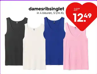 HEMA Damesribsinglet aanbieding
