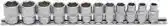 Bol.com BGS Doppenset zeskant 3/8 8 - 19 mm 12 delig aanbieding