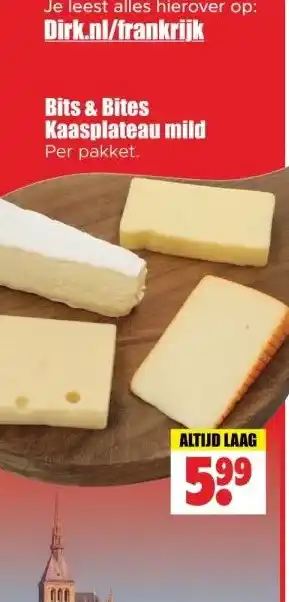Dirk Bits & Bites Kaasplateau mild Per pakket. aanbieding