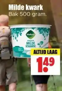 Dirk Milde kwark Bak 500 gram. aanbieding