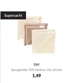 Babypark Day Spuugdoekje 70% bamboe aanbieding