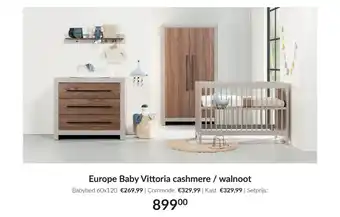 Babypark Europe Baby Vittoria cashmere/walnoot aanbieding