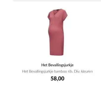 Babypark Het Bevallingsjurkje bamboo rib aanbieding