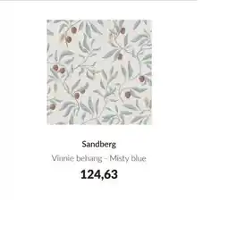 Babypark Sandberg Vinnie behang Misty blue aanbieding