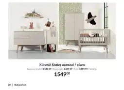 Babypark Kidsmill Sixties oatmeal, eiken aanbieding