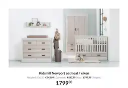 Babypark Kidsmill Newport oatmeal, eiken aanbieding
