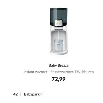 Babypark Baby Brezza Instant warmer aanbieding