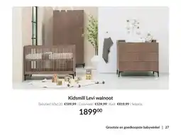 Babypark Kidsmill Levi walnoot aanbieding