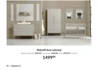 Babypark Kidsmill Amy oatmeal aanbieding