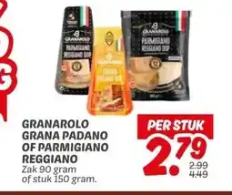 Dekamarkt GRANAROLO GRANA PADANO OF PARMIGIANO REGGIANO aanbieding