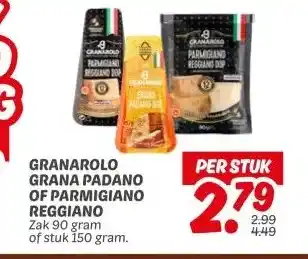 Dekamarkt GRANAROLO GRANA PADANO OF PARMIGIANO REGGIANO aanbieding