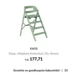 Babypark Kaos klapp, inklapbare kinderstoel aanbieding