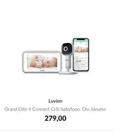 Babypark Luvion Grand Elite 4 Connect Crib babyfoon aanbieding