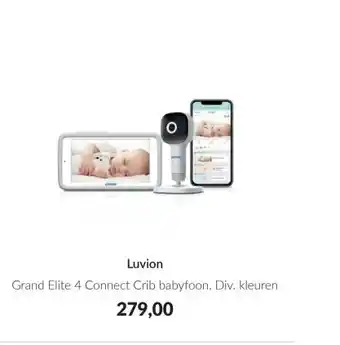 Babypark Luvion Grand Elite 4 Connect Crib babyfoon aanbieding