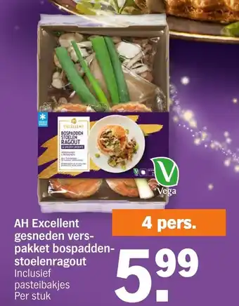 Albert Heijn Excellent gesneden verspakket bospaddenstoelenragout per stuk aanbieding