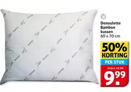 Hoogvliet Donsulette Bamboe kussen aanbieding