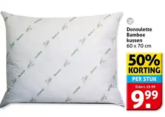 Hoogvliet Donsulette Bamboe kussen aanbieding